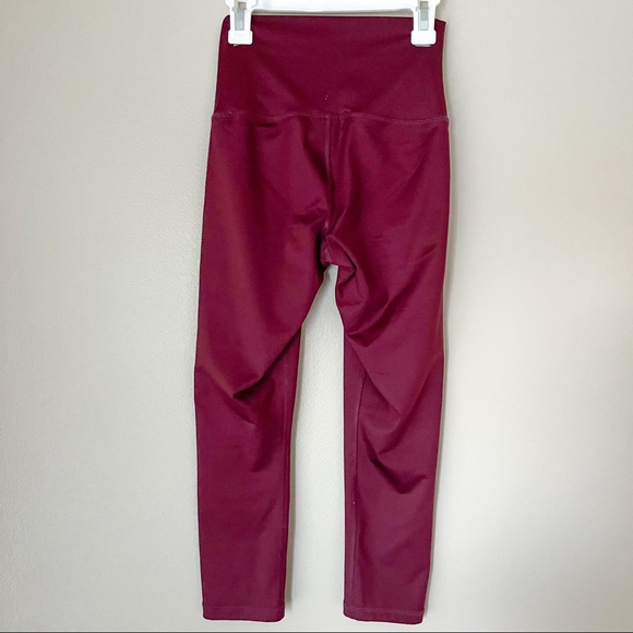 Forever 21 Burgundy Work Out Tights Leggings - Picture 2 of 3